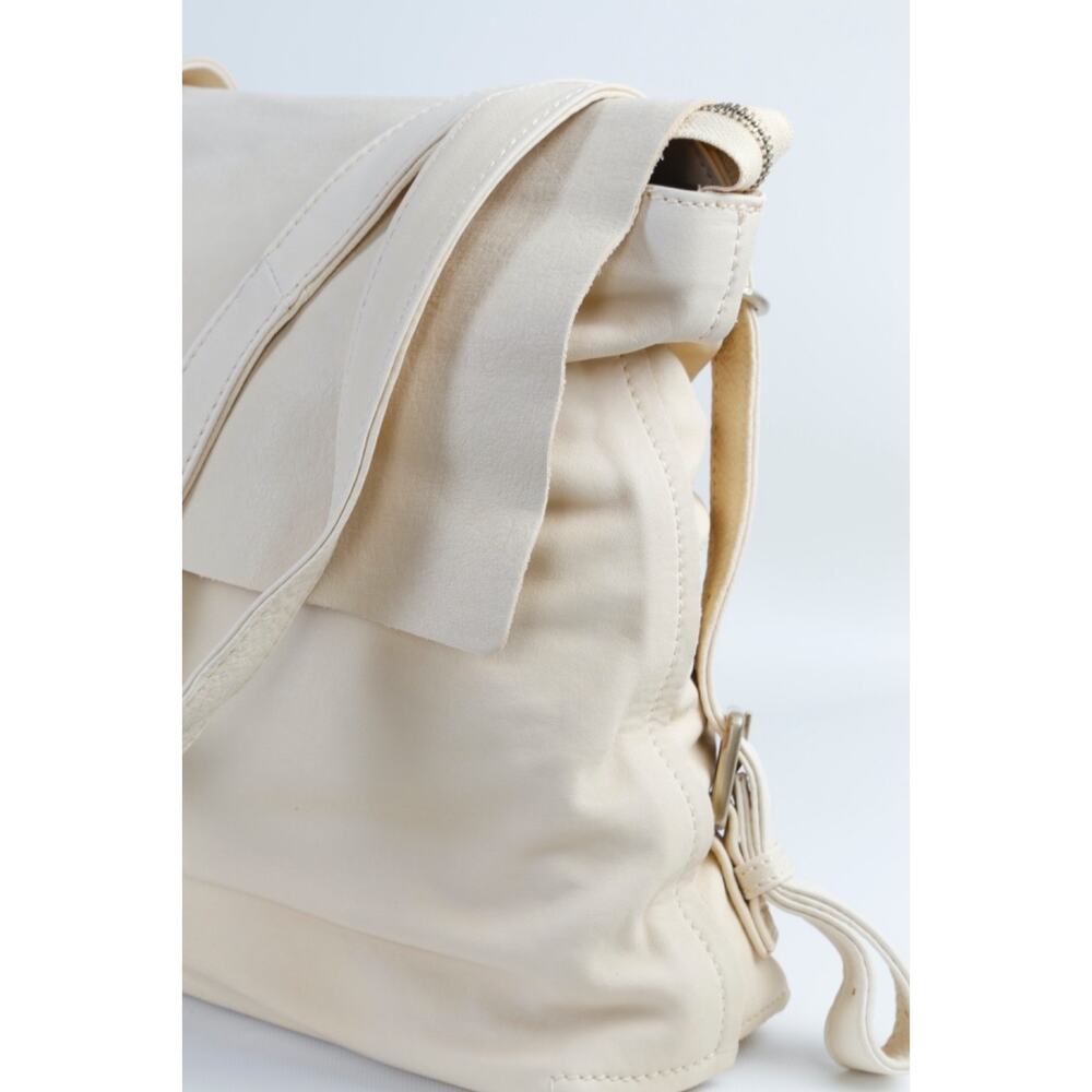 Hobo International Cream Leather Shoulder Bag Large Slouchy Tote Pocket Backpack - Picture 10 of 16